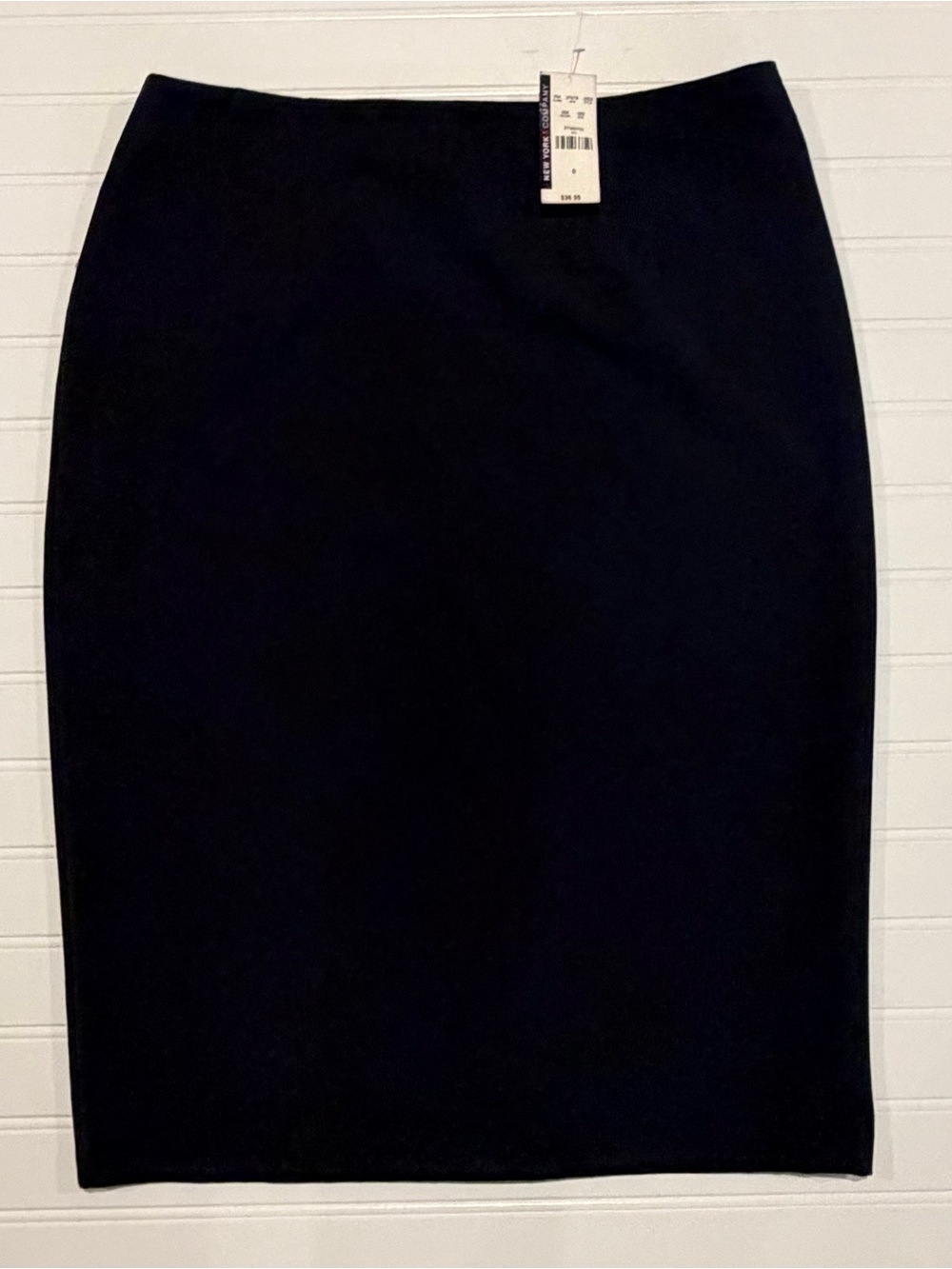 NWT New York & Company Stretch Black‎ Pencil Skirt Size 8